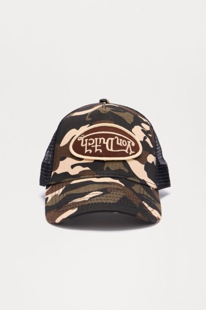 Gorra Trucker con Estampado Camuflaje y Ajuste Trasero