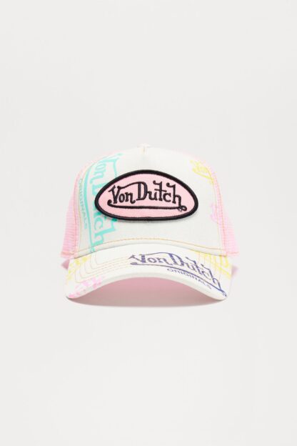 Gorra Trucker de Denim Liviano con Logo Rosa - Image 4