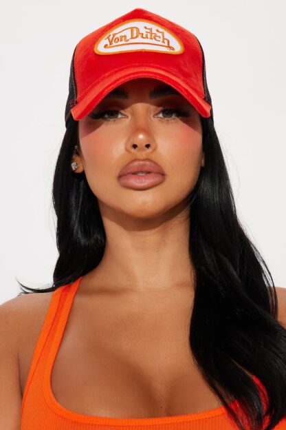 Gorra de Camionero en Rojo con Detalle de Terciopelo - Image 2