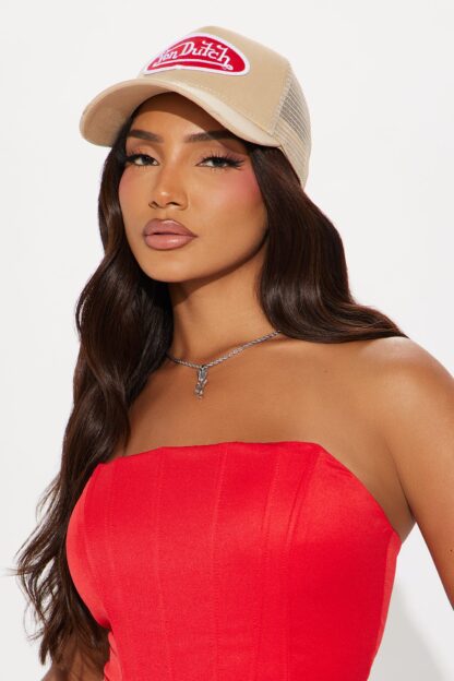 Gorra de Camionero Desgastada en Tono Taupe